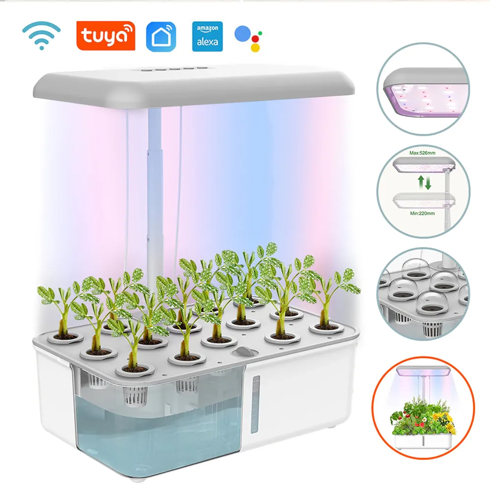 Smart Garden Iot - Tuya WiFi Plant Hydroponics System Growing