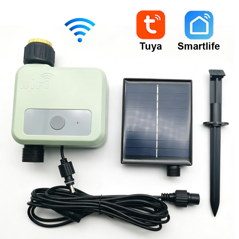 Smart Garden Water Timer - Tuya WiFi Watering Timer Solar Smart