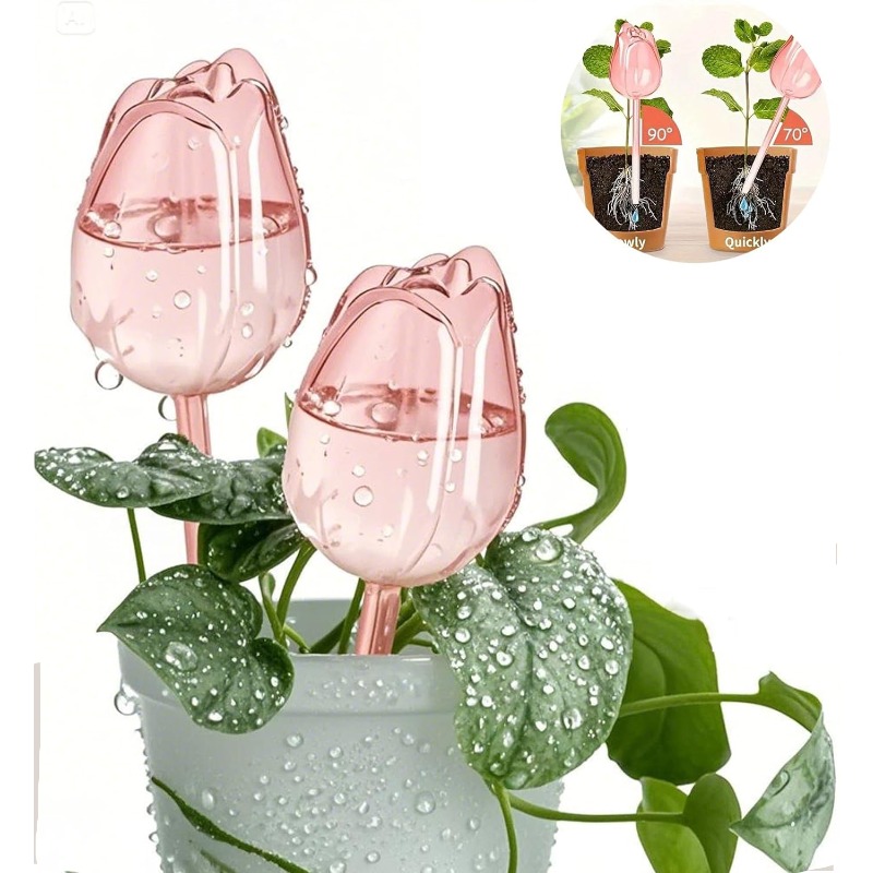 Pink Tulip Plant Watering Ball - Plant Watering Globe recensie en prijs