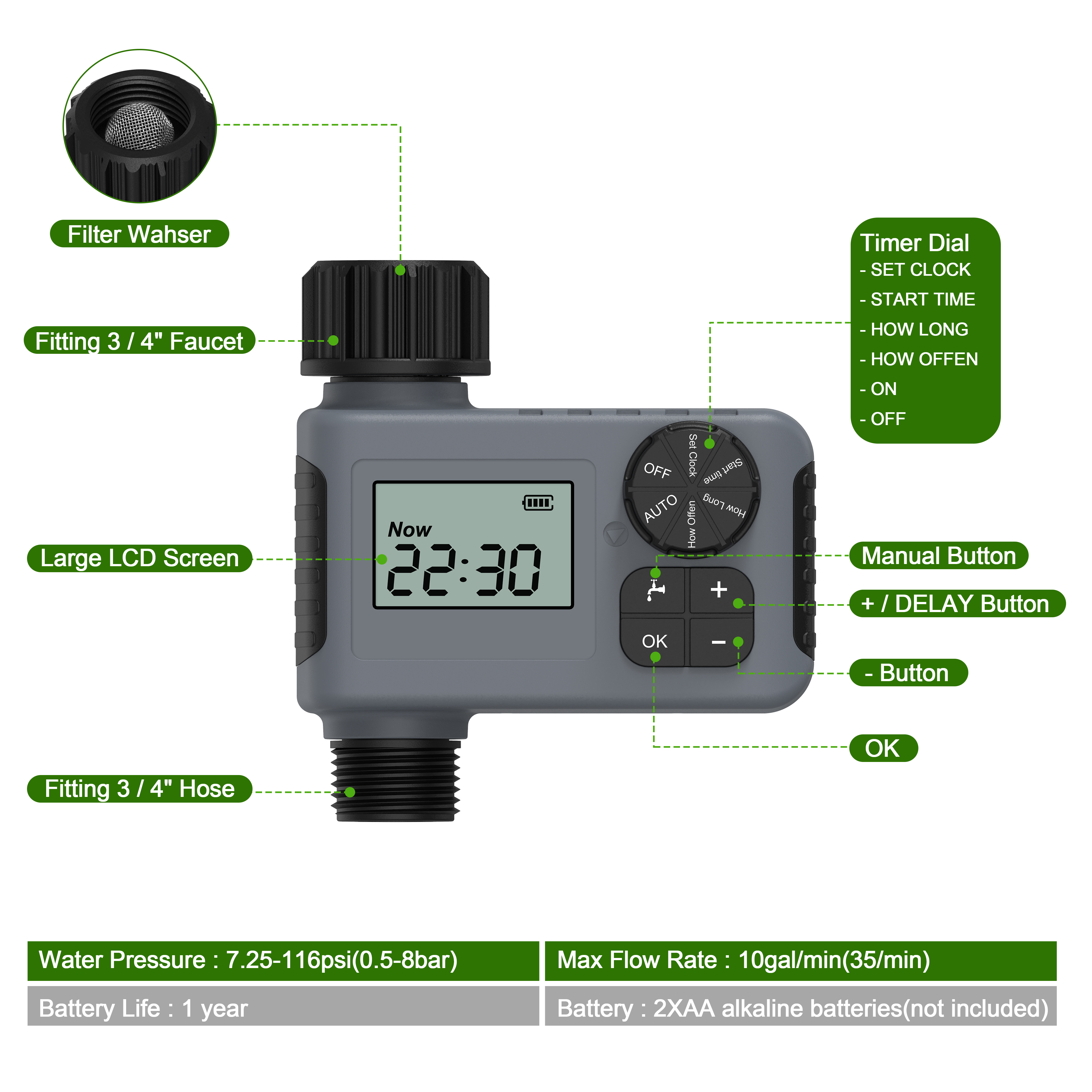 Automatic watering timer intel - Smart Garden Water Timer recensie en prijs