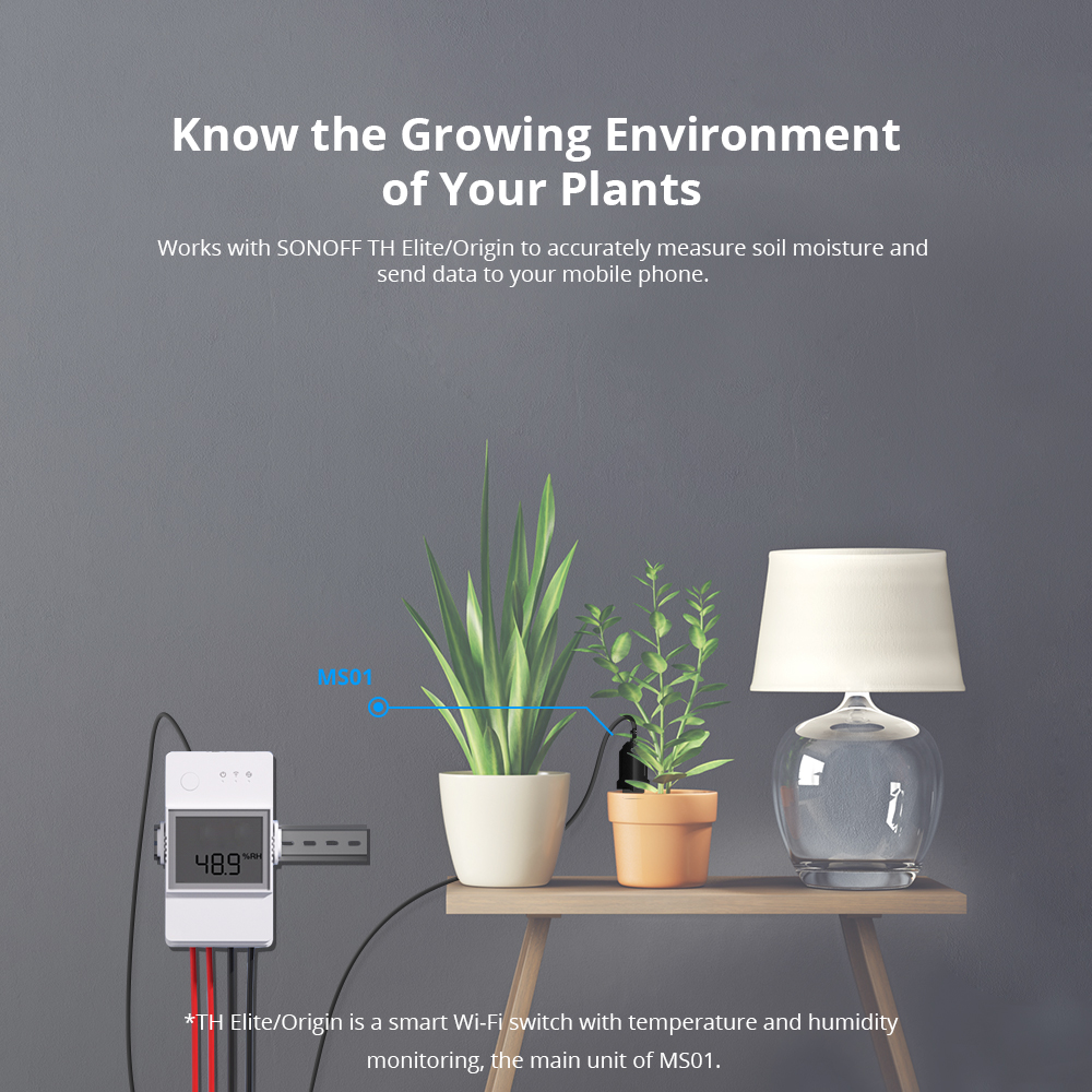 SONOFF MS01 Soil Moisture Sens - Smart Garden Test recensie en prijs