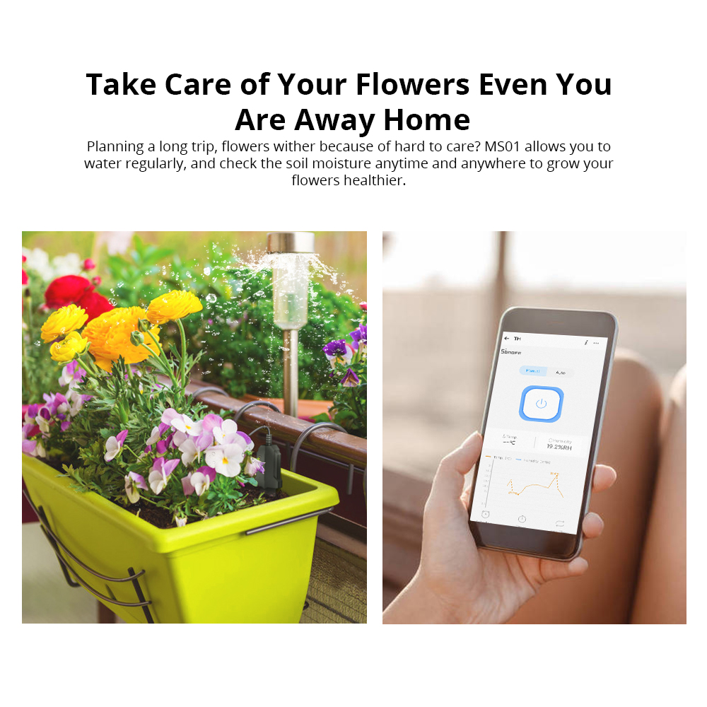 SONOFF MS01 Soil Moisture Sens - Smart Garden Test recensie en prijs