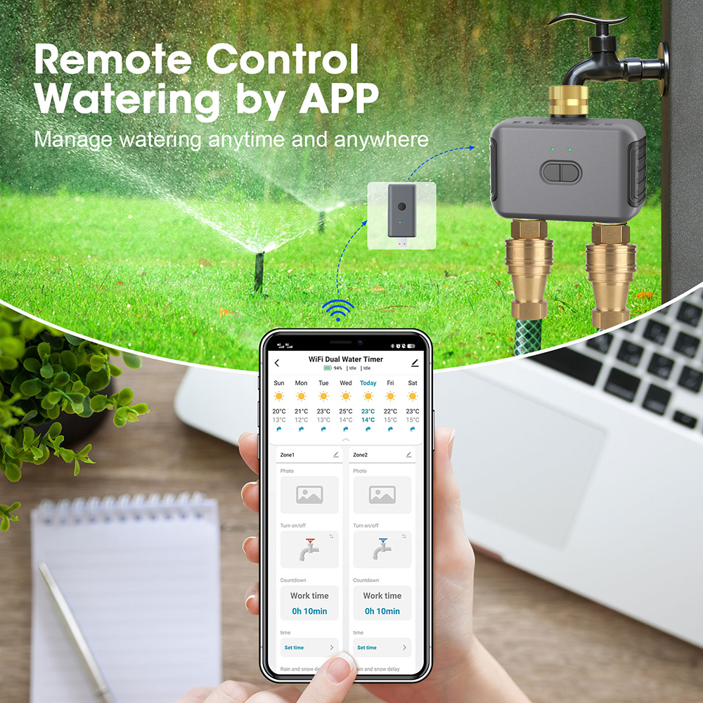 Tuya 2 Zone Watering Timer Gar - Smart Garden Water Timer recensie en prijs