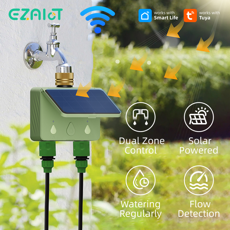 WiFi Water Timer 2 Zone Solar  - Smart Garden Water Timer recensie en prijs